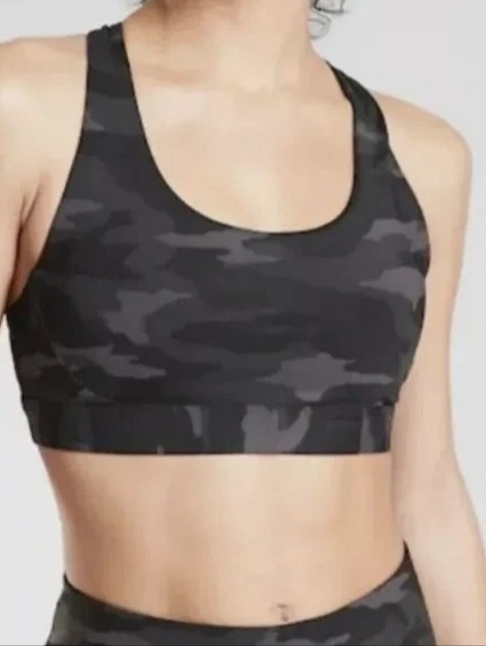 Women's Ultimate Black Camo Sports Bra - Active  Top